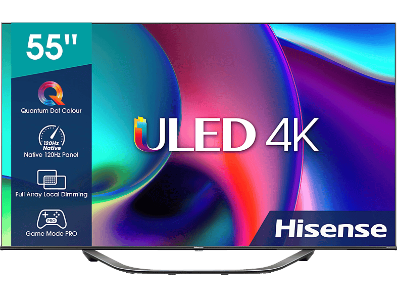 HISENSE 55U77HQ LED TV (Flat, 55 Zoll / 139 cm, UHD 4K, SMART TV, VIDAA U6)