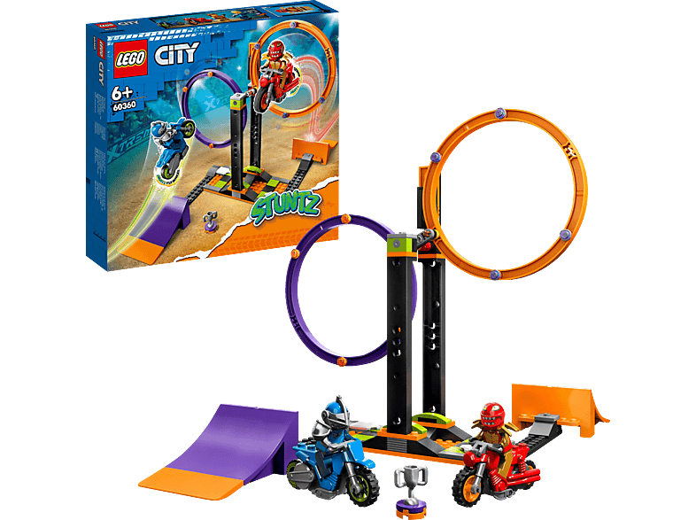 LEGO City Stuntz 60360 Kreisende Reifen-Challenge Bausatz, Mehrfarbig ...