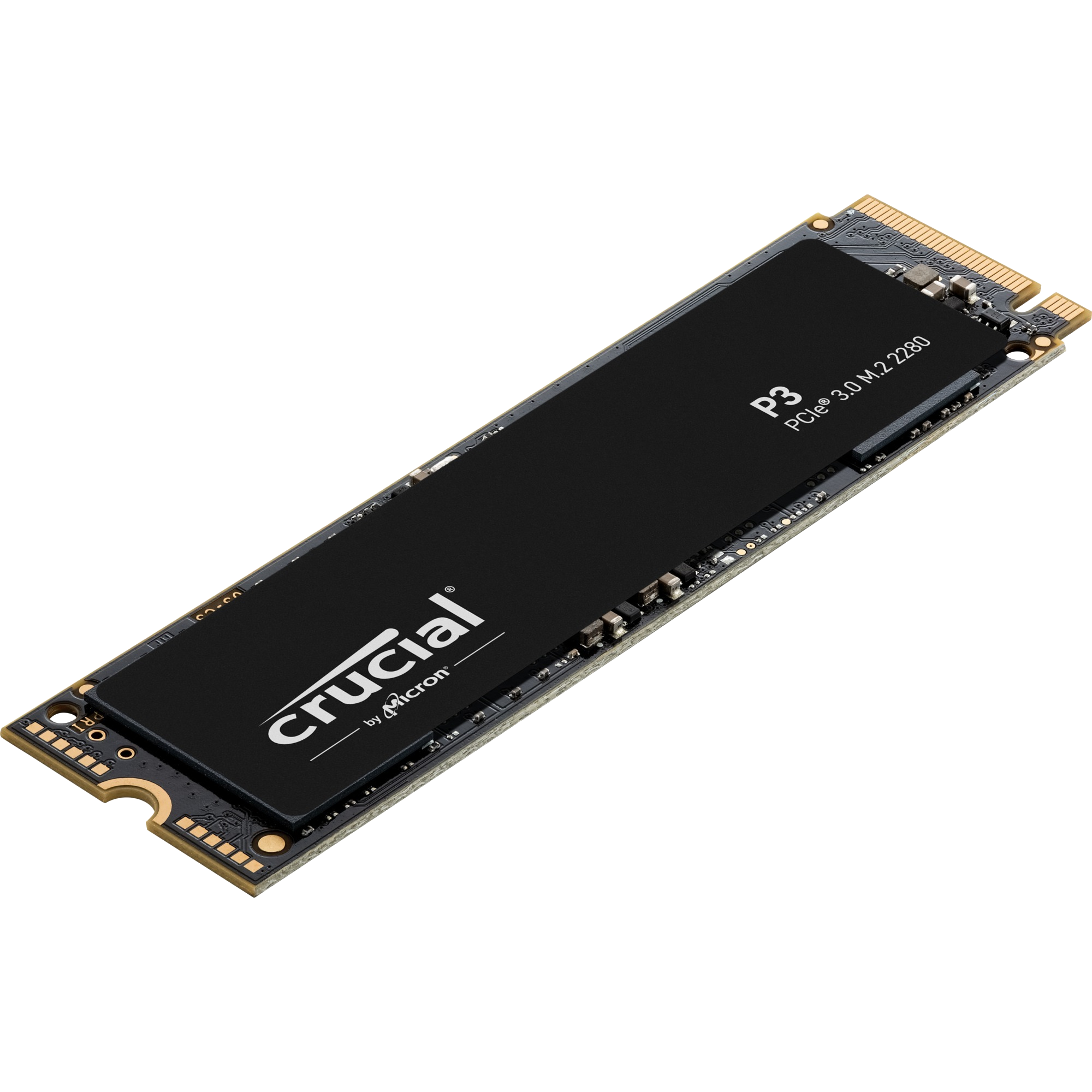 Disco duro SSD interno 2TB - Crucial CT2000P3SSD8, Tasa de transferencia de 3500 MB/s, 7W, Negro