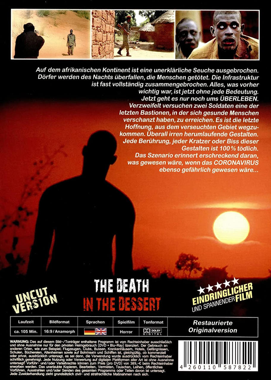 DVD-Rückseite mit Filmposter, Text auf Deutsch und einer Wüstenszene.