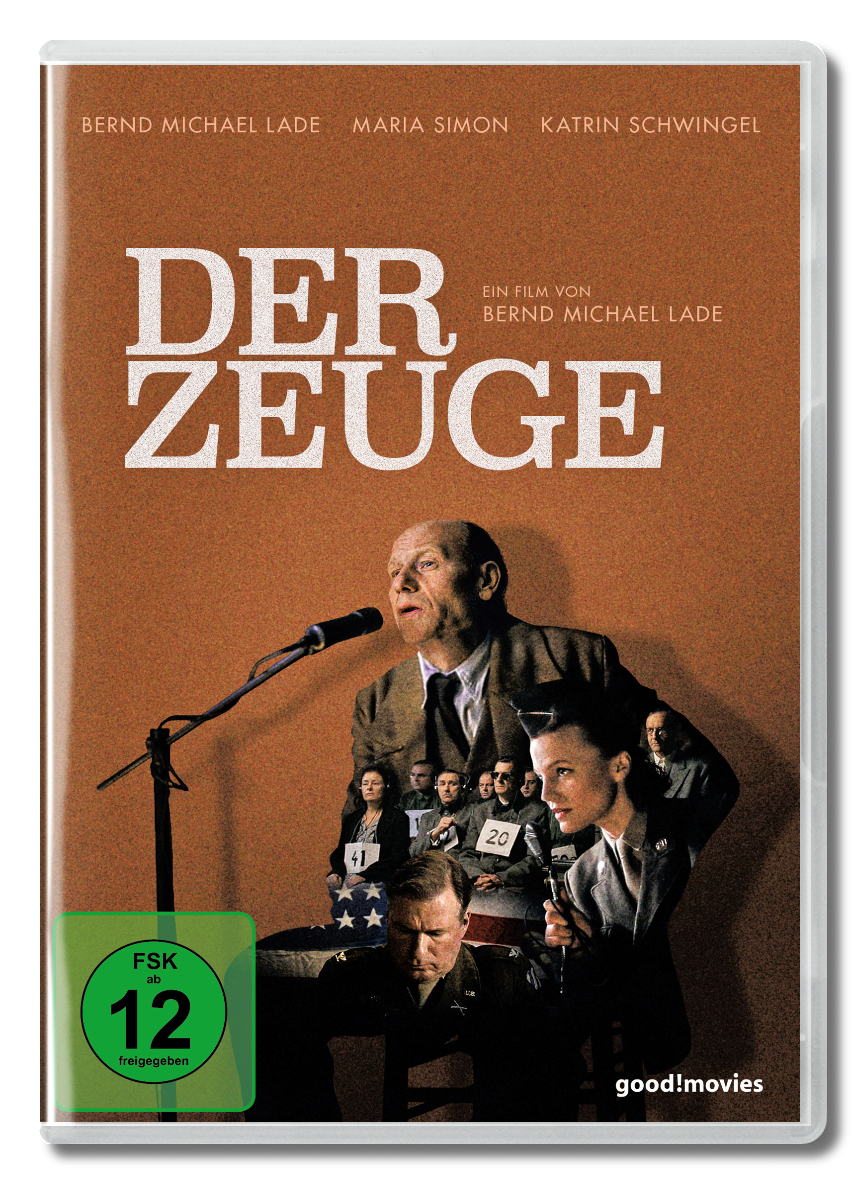 DVD-Cover mit einem Mann, der in ein Mikrofon spricht, und Personen im Hintergrund. Titel: 'Der Zeuge'.