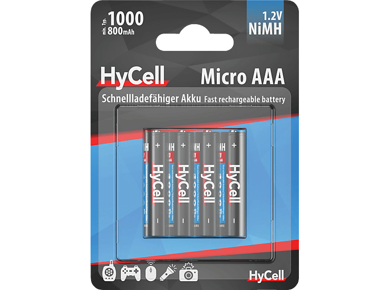 ANSMANN HyCell X4Energy AAA Micro Akku, Ni-MH, 1.2 Volt, 1000 mAh 4 Stück