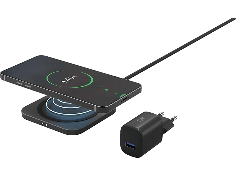 Cargador Inalámbrico Qi 15w Carga Rapida Usb C Universal.