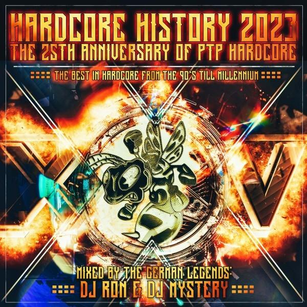 Hardcore History 2023 Albumcover. Enthält Grafiken einer Biene, Flügel und Text auf farbenfrohem Hintergrund.
