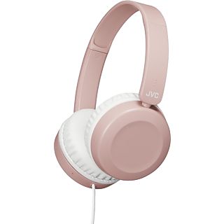 Auriculares - JVC HA S31M, De diadema, Con cable, Control volumen, Micrófono, Rosa