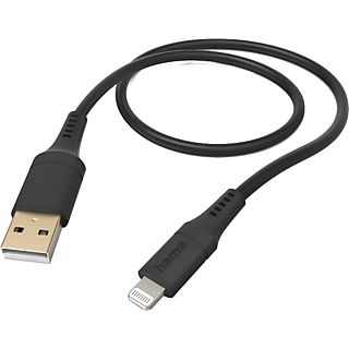 HAMA USB-A - Lightning-kabel Flexible 1.5 m Zwart (201567)