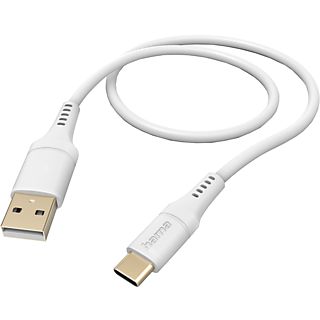 HAMA USB-A - USB-C-kabel Flexible 1.5 Wit (201571)