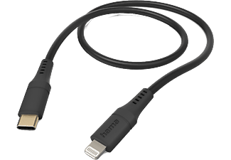 HAMA Câble USB-C - Lightning Flexible 1.5 m Noir (201573)