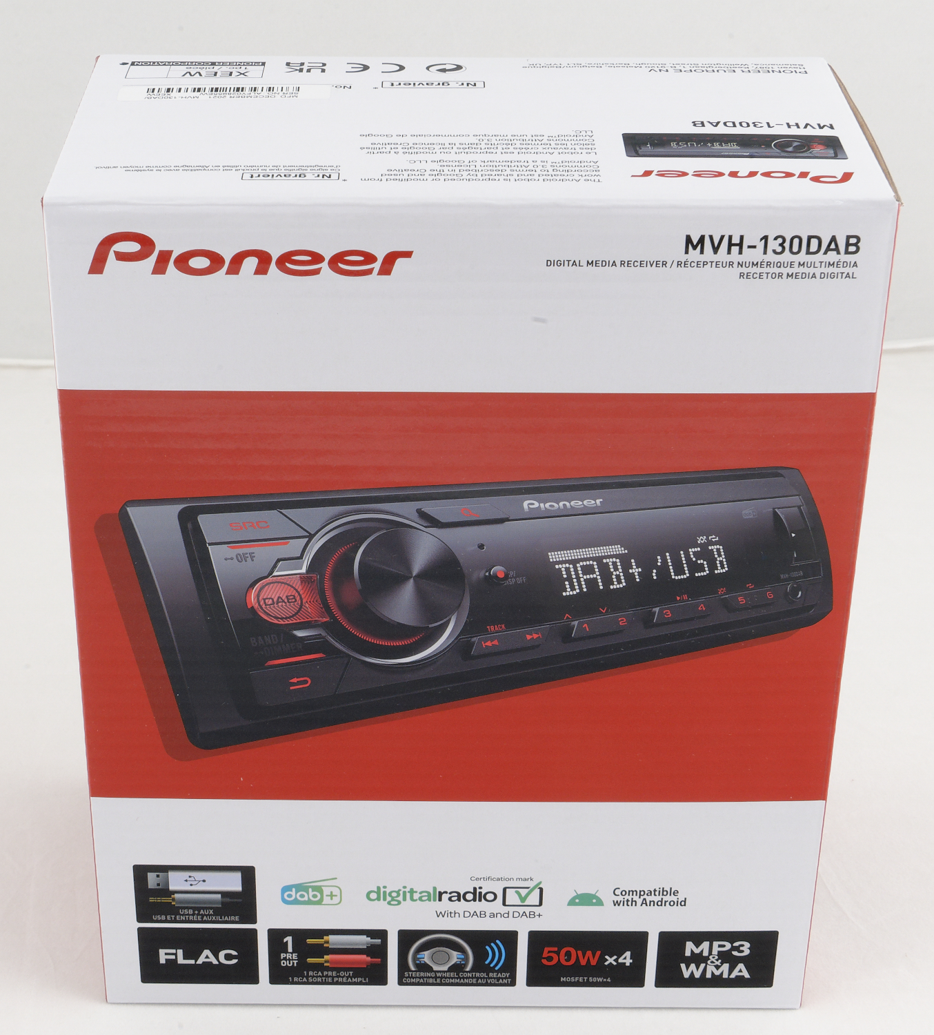Pioneer autórádió doboz digitális médialejátszóval.