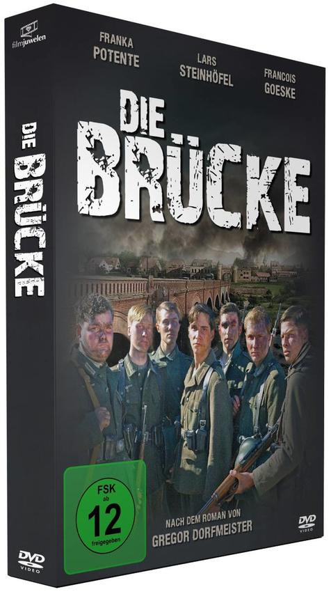 DVD-Box-Set für den Film 'Die Brücke' mit Schauspielern und einem Brückenbild. Schwarzer Hintergrund.