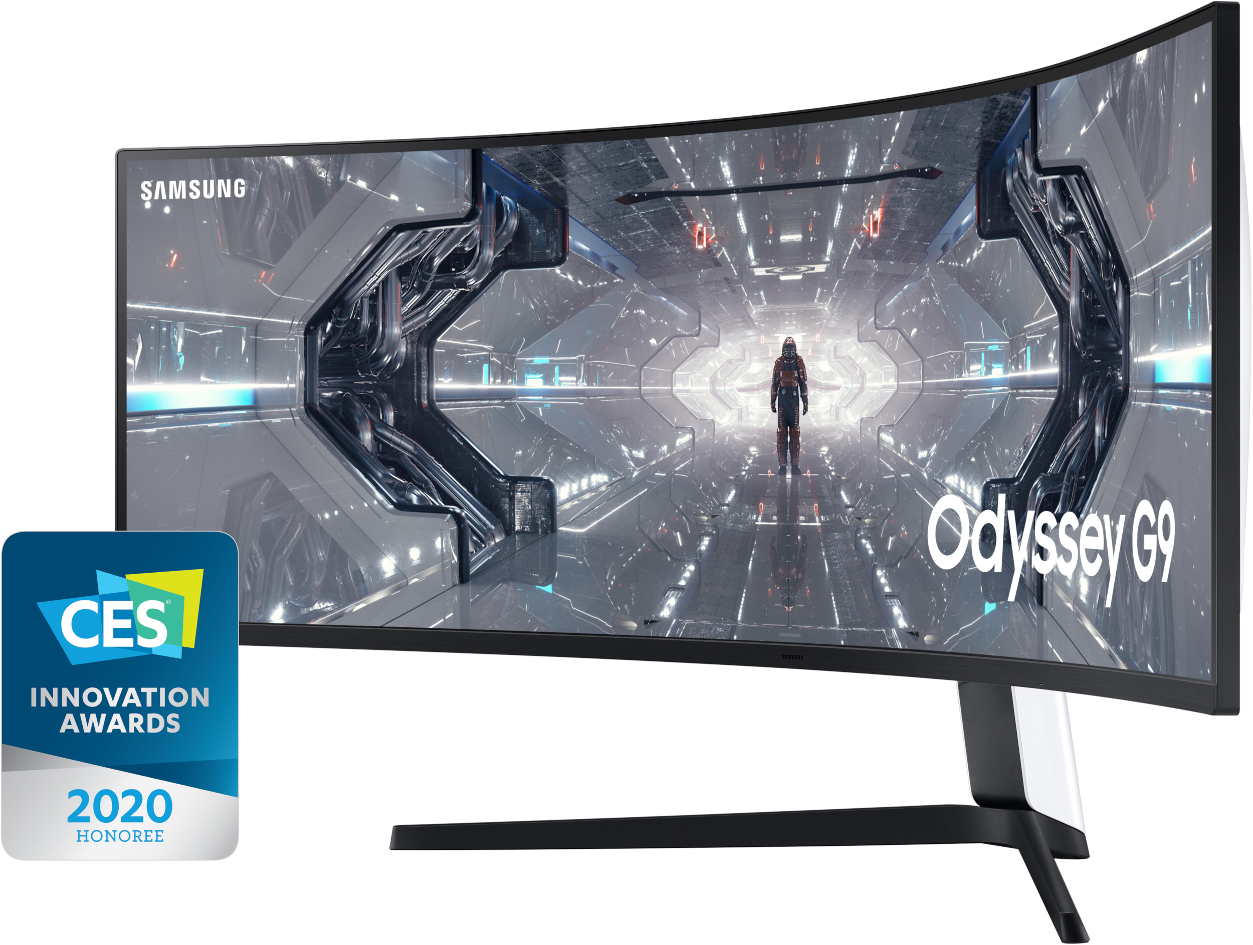 SAMSUNG Monitor Odyssey G9 Curved, DQHD, 49 Zoll, 240Hz, 1ms, 420cd, VA-Panel, 92% AdobeRGB, FreeSync Premium Pro, Weiß 49 Zoll Monitor, 5K Ultrawide, 1 ms Reaktionszeit, 420 cd/m², 240 Hz, Weiß