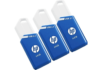 64 GB USB Stick x755, USB 3.1, 3er Set, Blau
