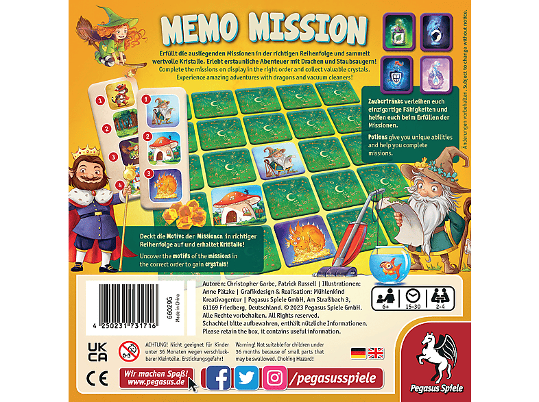 Thumbnail - PEGASUS SPIELE Memo Mission Kinderspiel Mehrfarbig