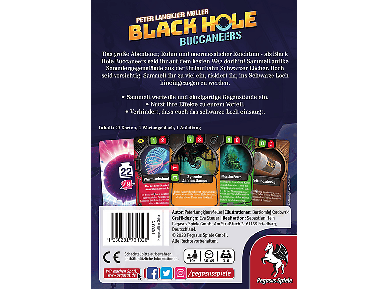 PEGASUS SPIELE Black Hole Buccaneers Kartenspiel Mehrfarbig