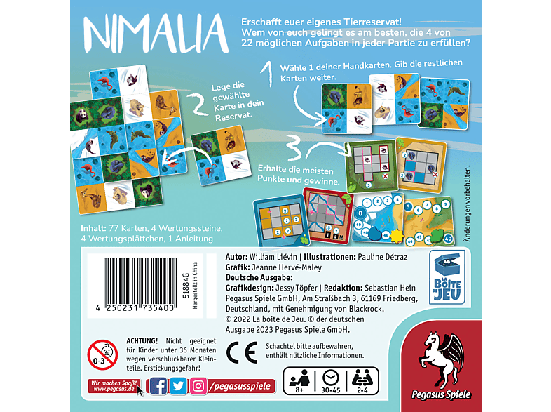 Thumbnail - PEGASUS SPIELE Nimalia Familienspiel Mehrfarbig
