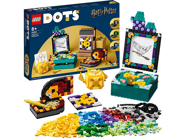 LEGO DOTS 41811 Hogwarts Harry Potter Schreibtisch-Set Bausatz, Mehrfarbig
