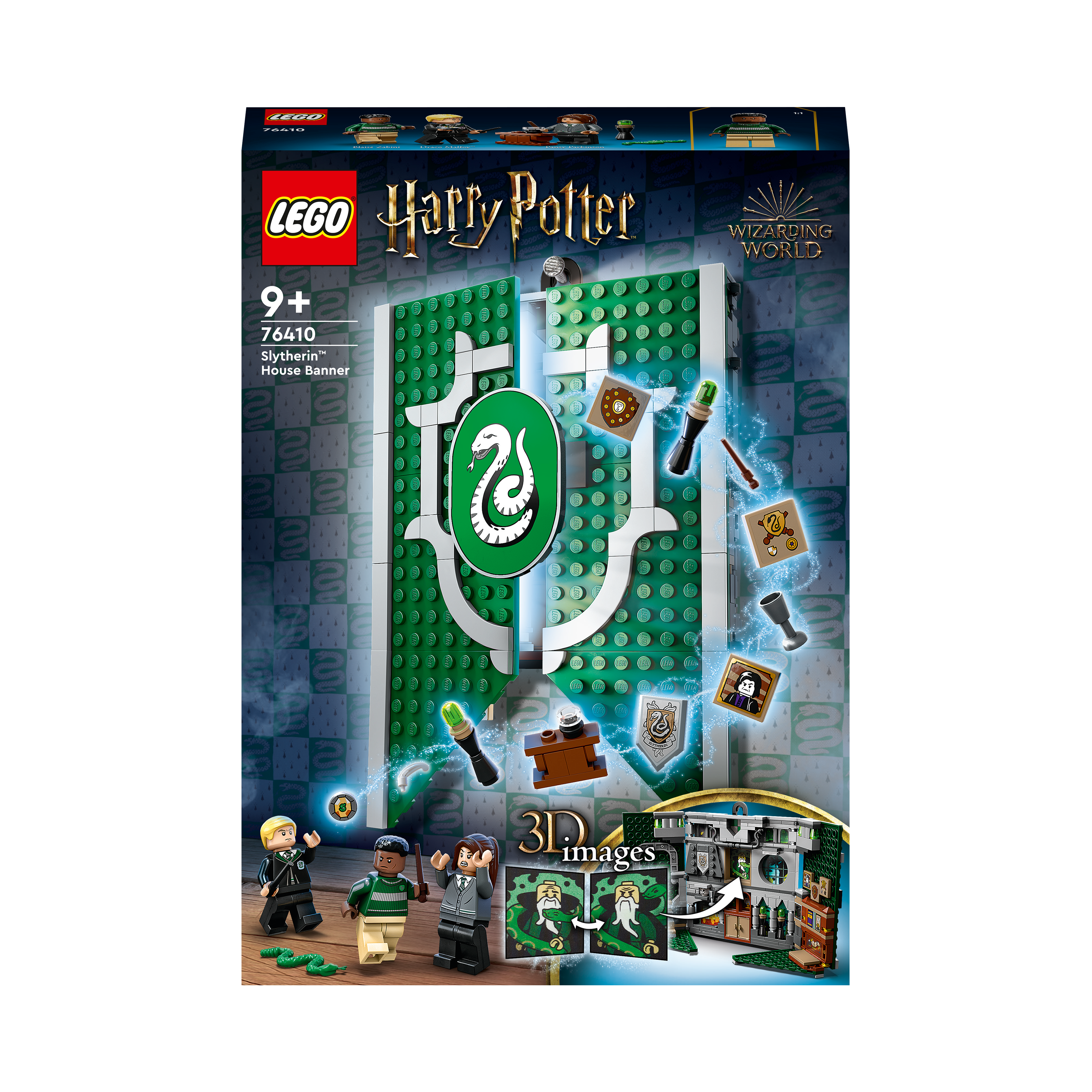 Slytherin Mehrfarbig 76410 Bausatz, Harry Potter LEGO Hausbanner