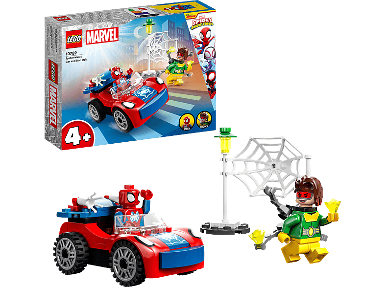 LEGO Marvel 10789 Spider-Mans Auto und Doc Ock Bausatz, Mehrfarbig