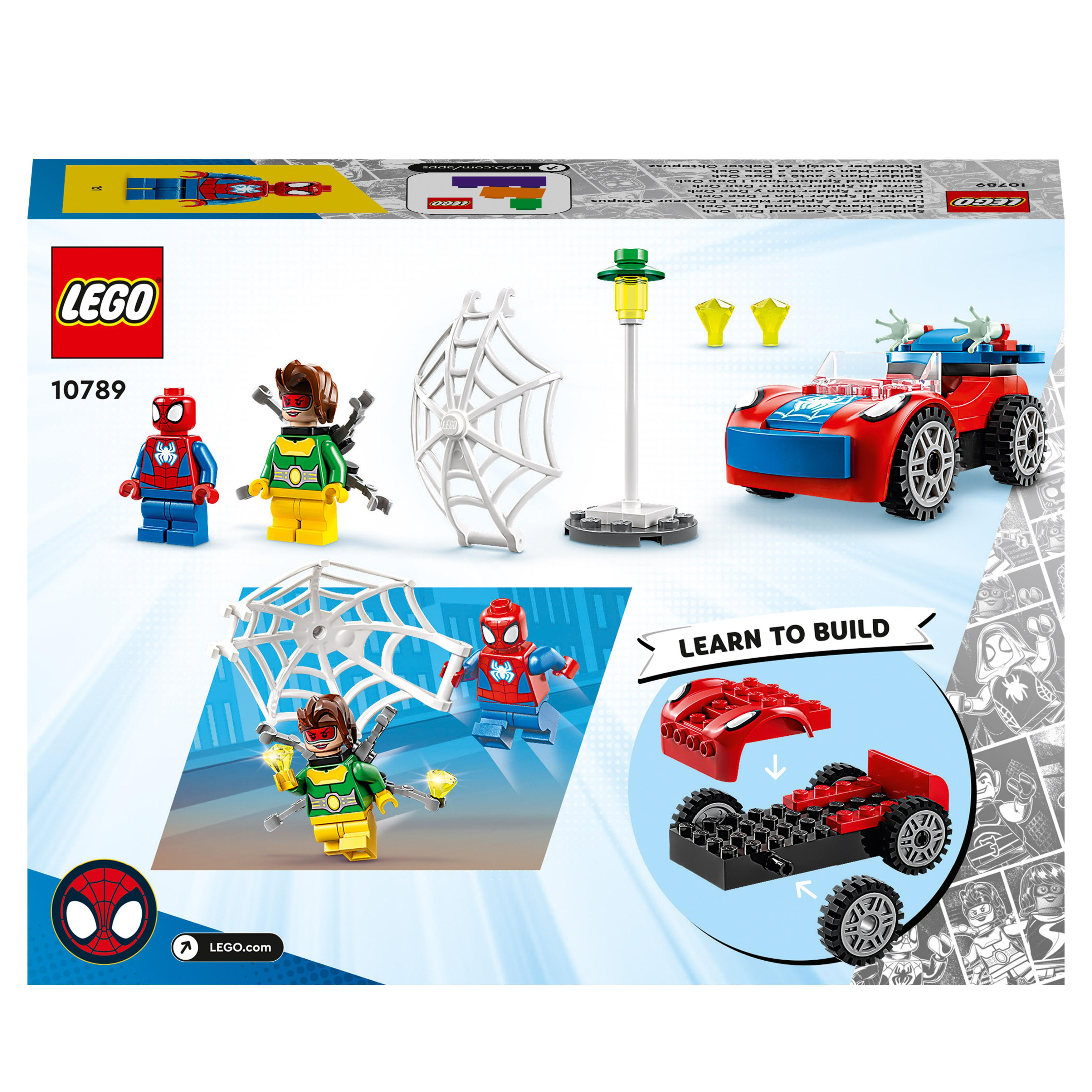 LEGO Marvel 10789 Spider-Mans Auto Ock und Bausatz, Doc Mehrfarbig
