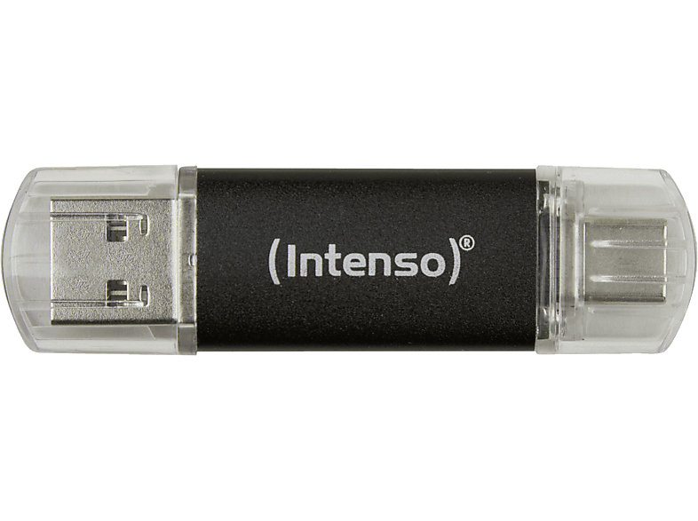 INTENSO Twist Line Pendrive, USB 3.2, USB-A / Type-C, fekete, 32 GB (3539480)