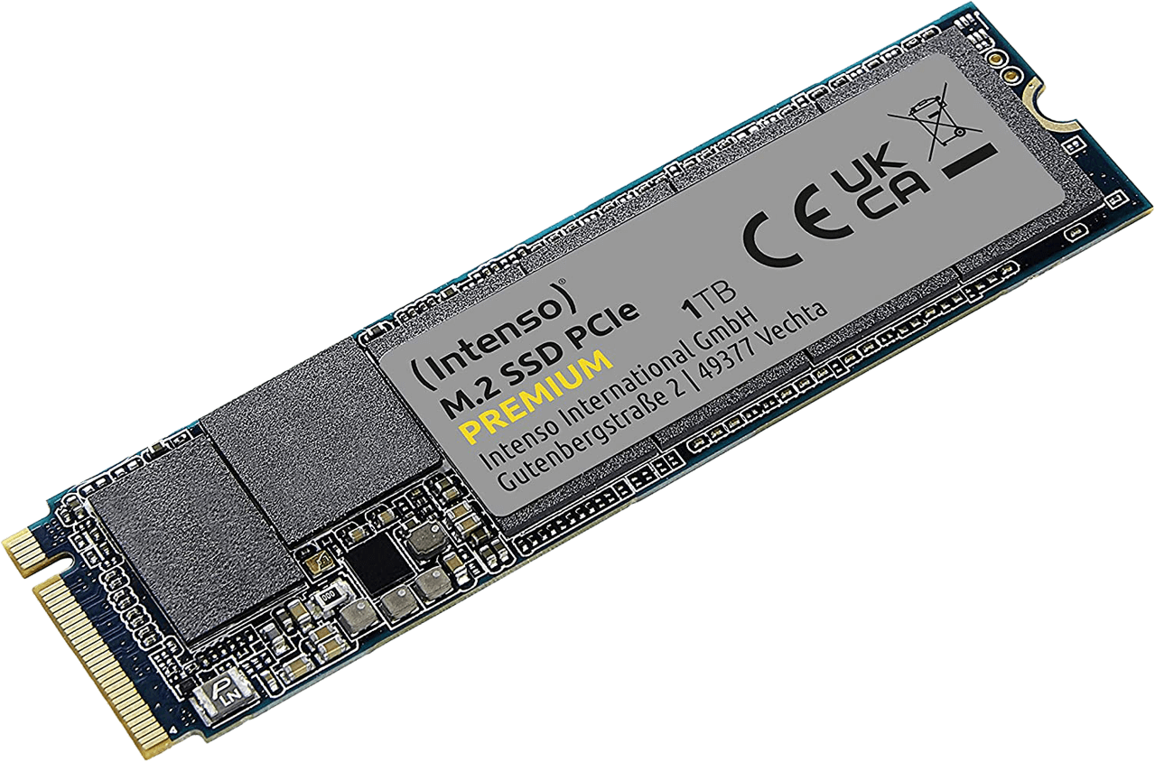 INTENSO Premium belső M.2 2280 NVMe PCIe Gen 3.0x4 SSD meghajtó, 2100/1700 MB/S, 1TB (3835460)
