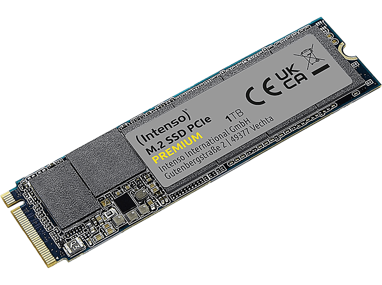 INTENSO Premium belső M.2 2280 NVMe PCIe Gen 3.0x4 SSD meghajtó, 2100/1700 MB/S, 1TB (3835460)