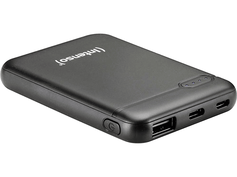 INTENSO XS5000 powerbank, 5000 mAh, 5v, 2,1A, USB-A és USB Type-C, fekete (7313520)