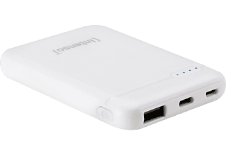 INTENSO XS5000 powerbank, 5000 mAh, 5v, 2,1A, USB-A és USB Type-C, fehér (7313522)