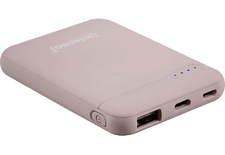 INTENSO XS5000 powerbank, 5000 mAh, 5v, 2,1A, USB-A és USB Type-C, rózsaszín (7313523)