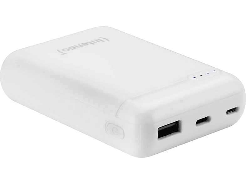 INTENSO XS10000 powerbank, 10000 mAh, 5v, 3,1A, USB-A és USB Type-C, fehér (7313532)