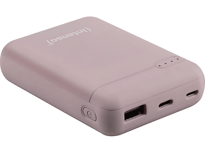 INTENSO XS10000 powerbank, 10000 mAh, 5v, 3,1A, USB-A és USB Type-C, rózsaszín (7313533)