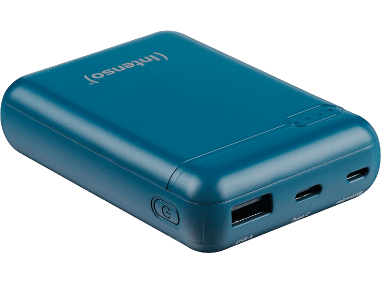 INTENSO XS10000 powerbank, 10000 mAh, 5v, 3,1A, USB-A és USB Type-C, petrol (7313537)