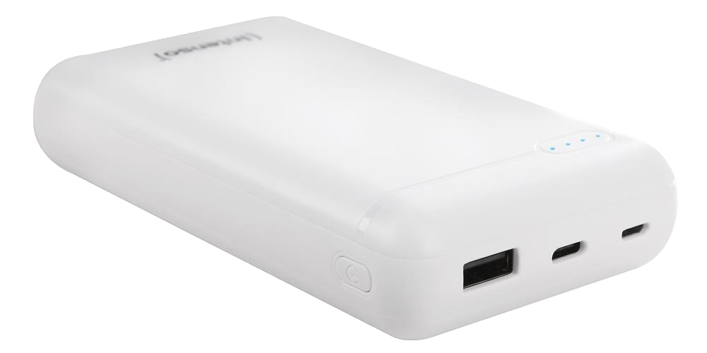 INTENSO XS20000 powerbank, 20000 mAh, 5v, 3,1A, USB-A és USB Type-C, fehér (7313552)