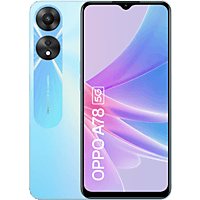 Móvil - OPPO A78 5G, Glowing Blue, 128 GB, 8GB RAM, 6.56" HD+, MediaTek Dimensity 700, 5000 mAh, Android 13