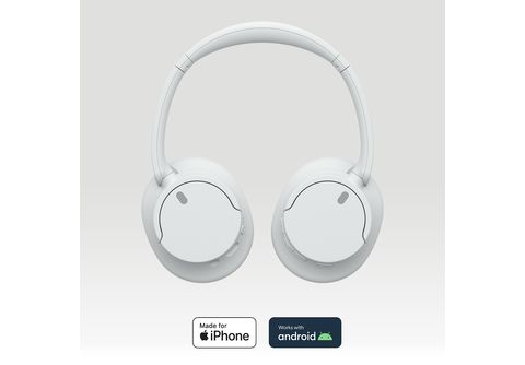 Auricular Diadema - Sony WH-CH520, Blanco, BT