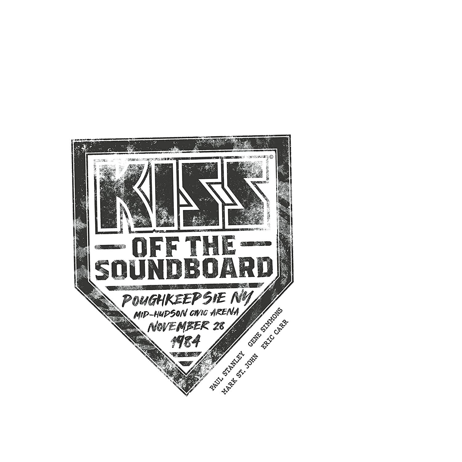 Schwarz-weiß Kiss-Logo, Off the Soundboard, Poughkeepsie NY, 28. November 1984.