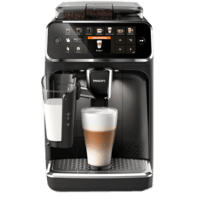 PHILIPS PHILIPS EP5441/50 Serie 5400 Latte GO Plus Kaffeevollautomat (Hochglanz-Schwarz, Scheibenmahlwerk aus Keramik, 15 bar, integrierter Milchbehälter)