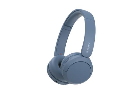 Auriculares inalámbricos  Sony WH-CH520, Bluetooth, 50 horas de autonomía,  Carga rápida, 360 Audio, Conexión multipunto, Cascos estilo diadema, Azul