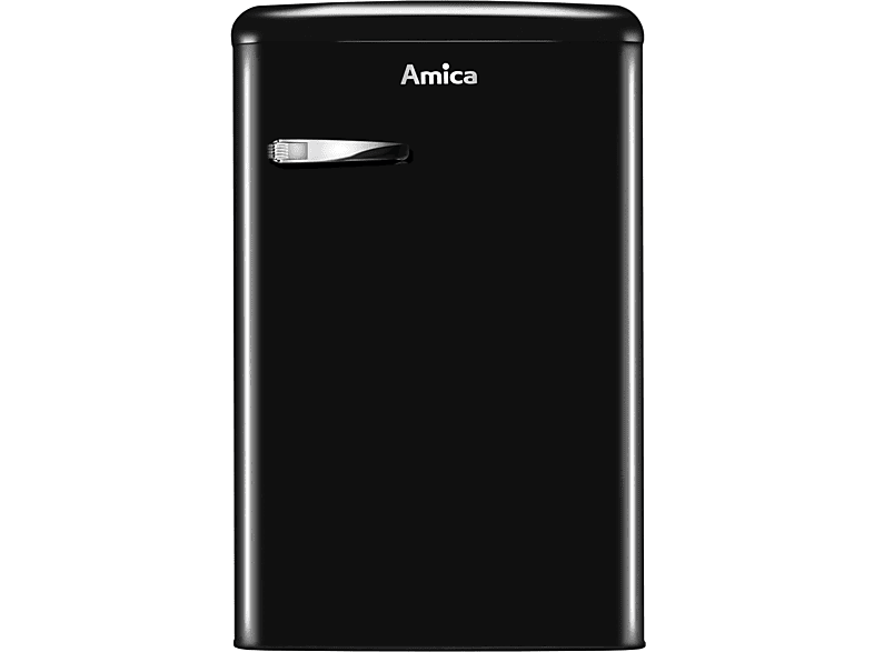 AMICA KS 15614 S Retro Edition Kühlschrank (108 l, E, 860 mm hoch}, Schwarz)