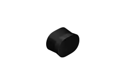 Black Sonos speaker, oval shape. The top has a subtle control interface.