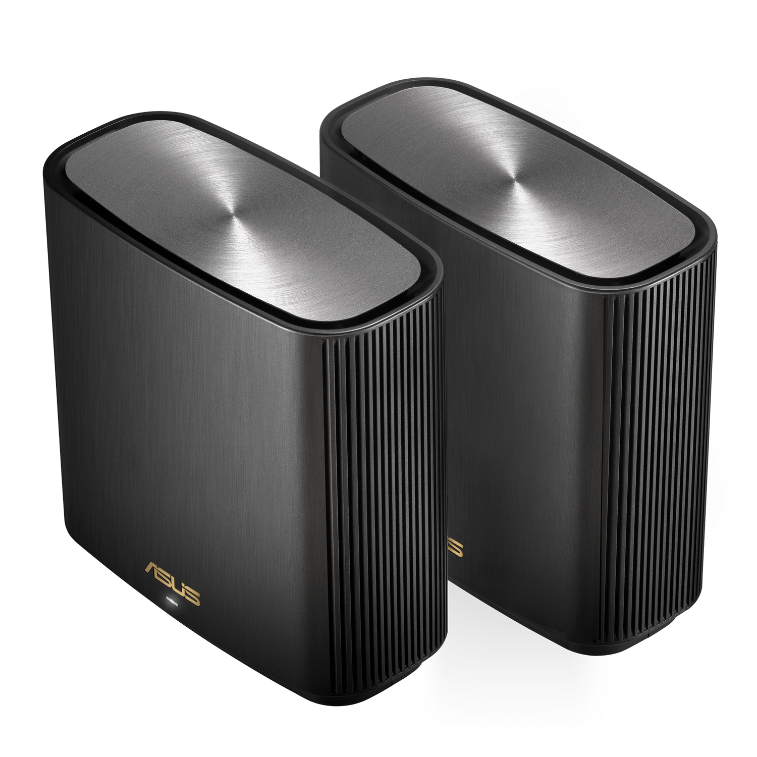 Two black rectangular devices. A silver top and the ASUS logo are visible on the front.