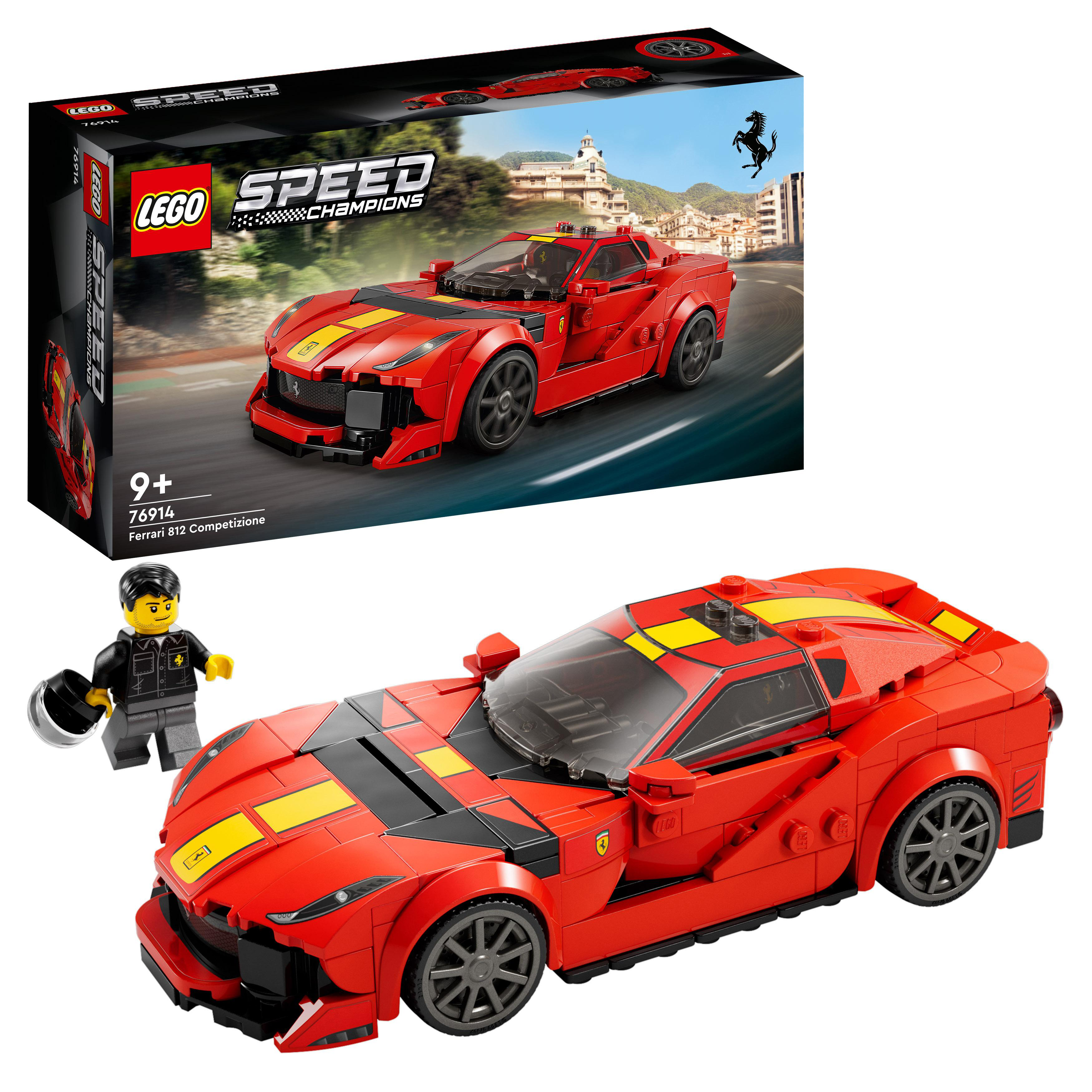 LEGO Speed Champions 76914 Competizione Mehrfarbig Bausatz, 812 Ferrari