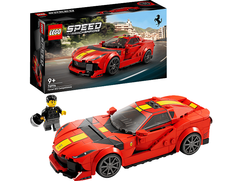 LEGO Speed Champions 76914 Competizione Mehrfarbig Bausatz, 812 Ferrari