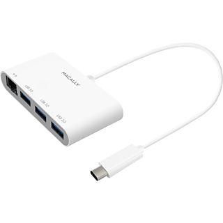 MACALLY UCHUB3GB - Hub USB-C (Blanc)