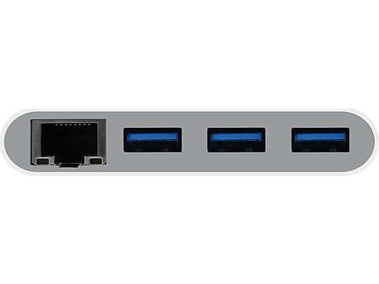 MACALLY UCHUB3GB - Hub USB-C (Blanc)