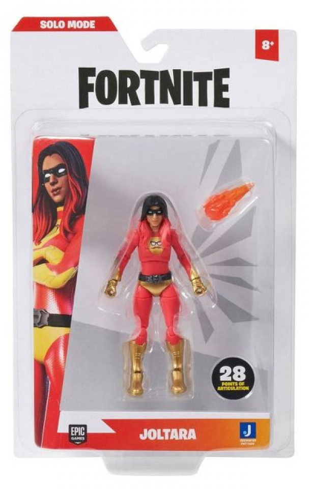 Fortnite Joltara akciófigura csomagolásban, szöveggel és logóval.
