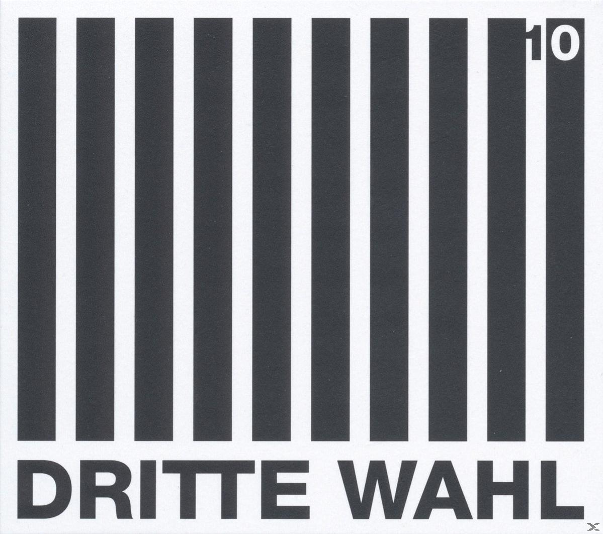 Schwarz-weiße Grafik: vertikale Streifen, Nummer 10, Text auf Deutsch.