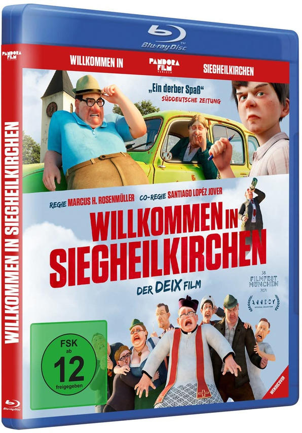 Blu-ray-Disc-Hülle. Das Cover zeigt animierte Charaktere und deutschen Text.