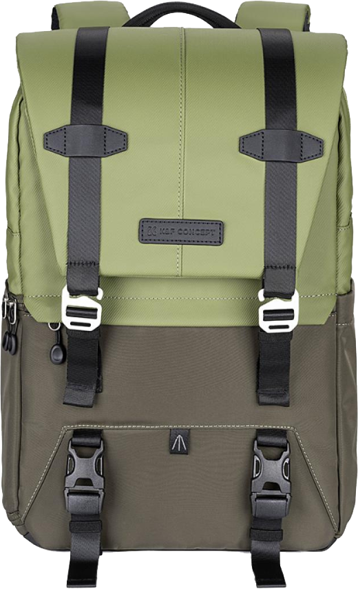 K&F Beta Backpack 20 literes, fotós hátizsák, sötét zöld színben