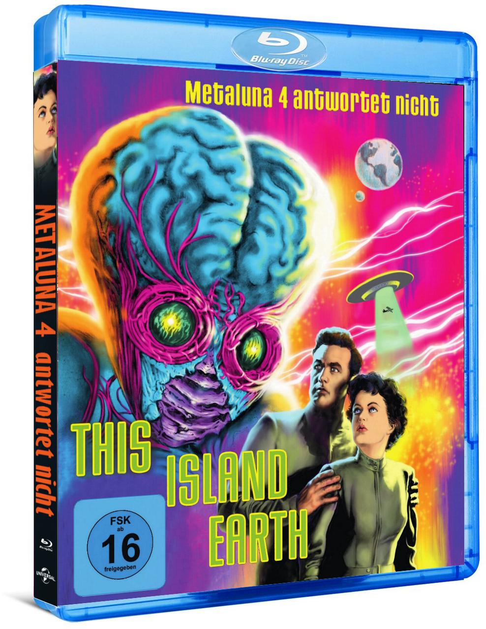Blu-ray-Hülle mit Alien-Bild und Filmtitel: This Island Earth.